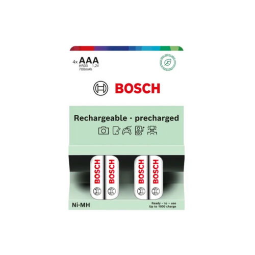 AKUMULATOR WSTĘPNIE NAŁADOWANY BOSCH  4SZT AAA HR03B4P700/00 700mAh 8594162800568