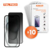 TELTECH PREMIUM  SZKŁO HARTOWANE PRIVACY ZACIEMNIAJĄCE IPHONE 16 10SZT 5904238716786