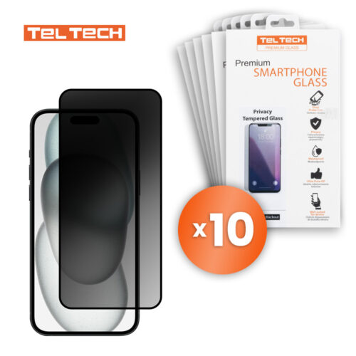 TELTECH PREMIUM  SZKŁO HARTOWANE PRIVACY ZACIEMNIAJĄCE IPHONE 16 10SZT 5904238716786