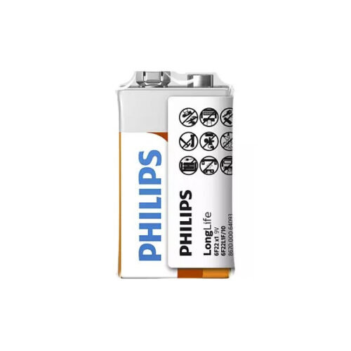 BATERIA PHILIPS 9V LONGLIFE FOLIA POWER ALKALINE Phil-6F22L1F/10 8712581549732