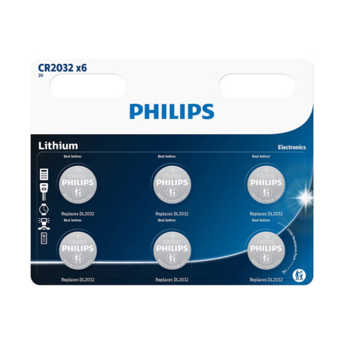 BATERIA PHILIPS LITOWA BLISTER 6 SZT CR2032P6/01B LITHIUM 4895229106222