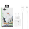 ECOBOX ŁADOWARKA SIECIOWA PAX 20W USB+TYP-C + KABEL TYP-C/TYP-C PD