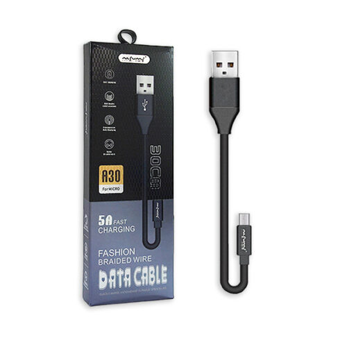 KABEL USB MICRO 5A NAFUMI CZARNY 5000mAh QUICK CHARGER QC 3.0 30CM NFM-A30 5902012967393