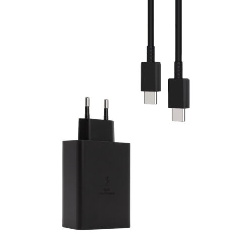 LITTE ŁADOWARKA SIECIOWA PD 2xUSB-C 1xUSB EP-T6530 65W CZARNY + KABEL USB PD TYP-C - TYP-C 3A 60W CZARNY