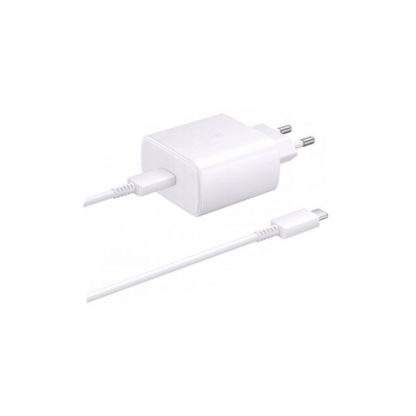 Economy ładowarka sieciowa Typ-C  + kabel Typ-C - Typ-C 45W 1m biały  TA845