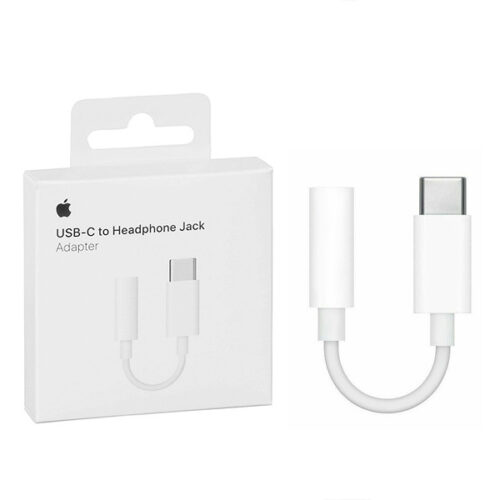 APPLE  ADAPTER TYP-C DO MINI JACK 3,5MM PRZEJŚCIÓWKA BIAŁY IPHONE BOX 190198886866