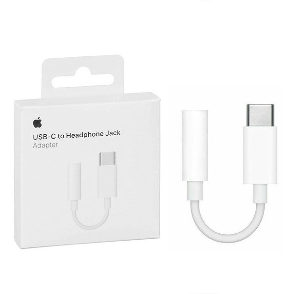 APPLE  ADAPTER TYP-C DO MINI JACK 3,5MM PRZEJŚCIÓWKA BIAŁY IPHONE BOX 190198886866