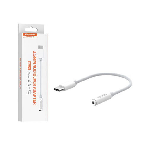 ADAPTER HF TYP-C SOMOSTEL BIAŁY SMS-BZ04 AUDIO JACK 5902012967768