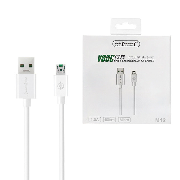 NAFUMI KABEL USB MICRO BIAŁY 1M 4A NFM-M12 5902012968017