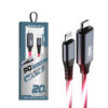 KABEL USB IPHONE DO TYP-C  3.1A SOMOSTEL LED CZERWONY 20W QUICK CHARGER QC 1.2M PD SMS-BY02 5904238704172