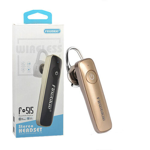 SŁUCHAWKA  BLUETOOTH FINEBLUE F515 ZŁOTA