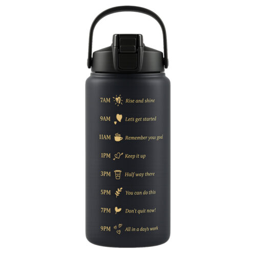 TRUSTY BUTELKA SPORTOWA / MOTYWACYJNA BIDON REFILL CZARNA  ZŁOTY 2000ml 5904238720790