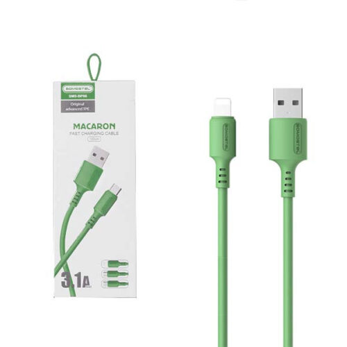 KABEL USB IPHONE 3A SOMOSTEL ZIELONY 3100mAh QUICK CHARGER 1.2M SMS-BP06 MACARON 5902012968840