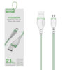 SOMOSTELKABEL USB MICRO 2.1A ZIELONY 2100mAh QUICK CHARGER 1.2M POWERLINE SMS-BP04 MACARON 5902012968970