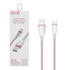 KABEL USB TYP-C 2.1A SOMOSTEL RÓŻOWY 2100mAh QUICK CHARGER 1.2M POWERLINE USB-C SMS-BP04 MACARON 5902012968956