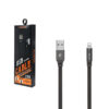 KABEL USB IPHONE 2.4A SOMOSTEL CZARNY 2400mAh wzmacniany 3.0 1M PŁASKI SMS-BW04 5902012969427