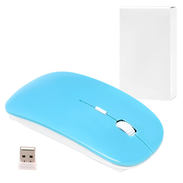 ECOBOX MYSZ OPTYCZNA BEZPRZEWODOWA 4D SLIMFIT NIEBIESKA