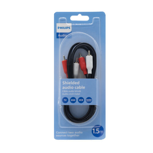 KABEL STEREO 1,5M PHILIPS CHINCH RCA DO RCA Phil-SWA2521W/10 8710895993104