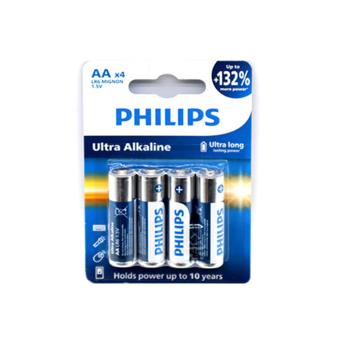 BATERIA PHILIPS AA LR6 BLISTER 4SZT BATERIE ULTRA ALKALINE Phil-LR6E4B/10 8712581550387
