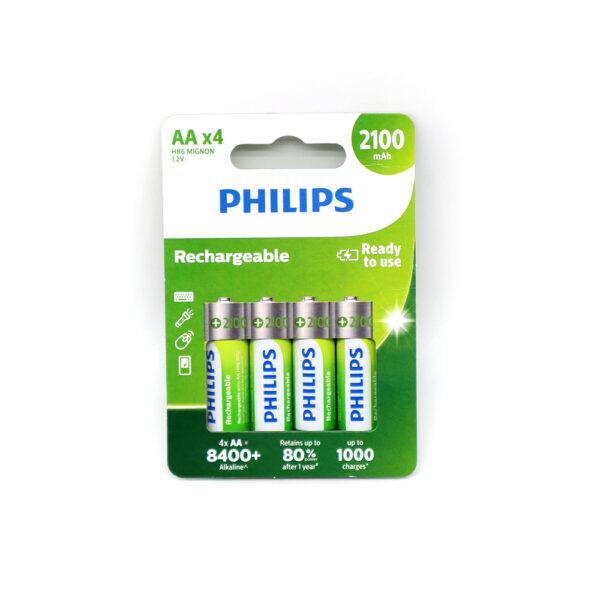 BATERIA PHILIPS AA LR06 BLISTER 4SZT AKUMULATOR 2100mAh REDY TO USE Phil-R6B4A210/10 8710895962827