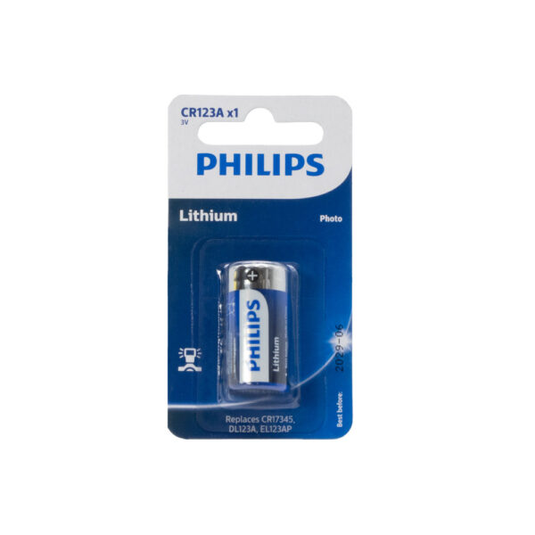 BATERIA PHILIPS  LITOWA 3V CR123A Phil-CR123A/01B 4895229106116