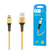 DENMEN KABEL USB WZMACNIANY OPLOT MICRO ZŁOTY 1M D02V 6973224870121