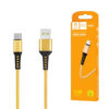 KABEL USB WZMACNIANY OPLOT TYP-C DENMEN ZŁOTY 1M D02T 6973224870152