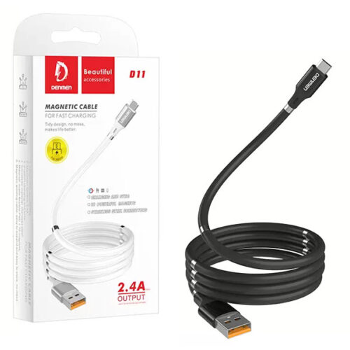 KABEL USB TYP-C DENMEN CZARNY D11T MAGNETYCZNY 6973224871852