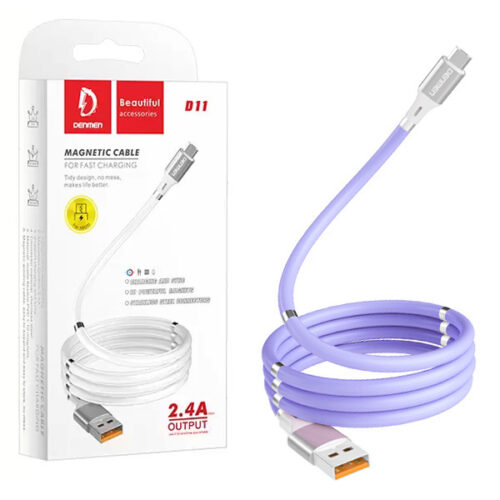 KABEL USB TYP-C DENMEN FIOLETOWY D11T MAGNETYCZNY 6973224871876