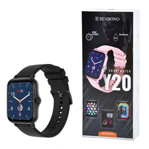 ZEGAREK SPORTOWY SMARTWATCH SENBONO LADY Y20 CZARNY 5904238703151