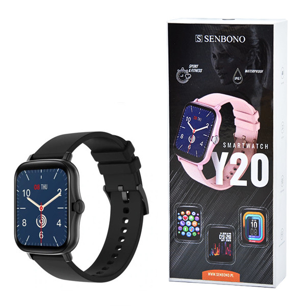 ZEGAREK SPORTOWY SMARTWATCH SENBONO LADY Y20 CZARNY 5904238703151