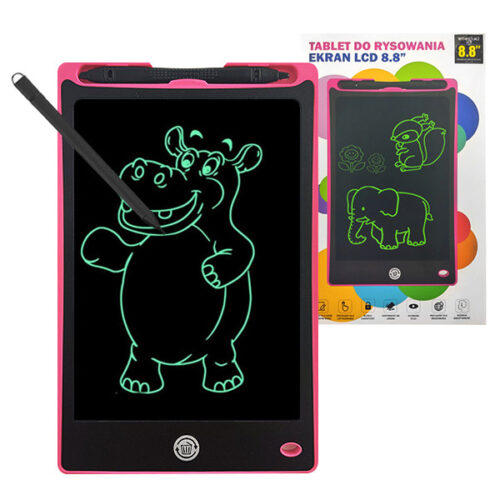 TRUSTY TABLET DO RYSOWANIA 8,8 CALA + RYSIK GRAFICZNY RÓŻOWY 5904238701256