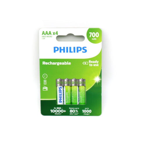 BATERIA PHILIPS AAA LR03 BLISTER 4SZT AKUMULATOR 700mAh Phil-R03B4A70/10 8710895962902