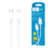 KABEL USB TYP-C DO TYP-C PD USB-C 3,6A DENMEN BIAŁY 1M D20C 100W 6973224872361