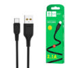 KABEL USB TYP-C DENMEN 2.1A CZARNY 2M USB 2.1A D23 6973224870398