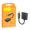 ADAPTER HF TYP-C DENMEN CZARNY AUDIO JACK + ZASILANIE DU07 5904238703403