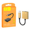 ADAPTER HF TYP-C DENMEN ZŁOTY AUDIO JACK 3.5 CALA + ZASILANIE DU07 6973224872729