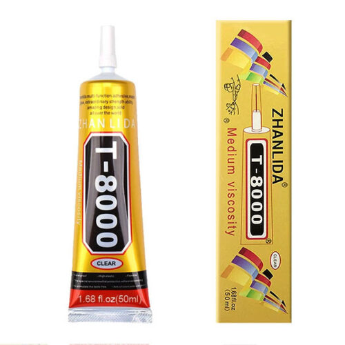 KLEJ SYNTETYCZNY T-8000 WYŚWIETLACZ LCD RAMKA DOTYK 50ml MONTAŻOWY ZHANLIDA T8000 5904238703991