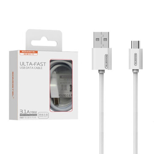 SOMOSTEL KABEL USB MICRO 3A SOMOSTEL BIAŁY 3100mAh QUICK CHARGER 1.2M POWERLINE SMS-BP02 5904238703328