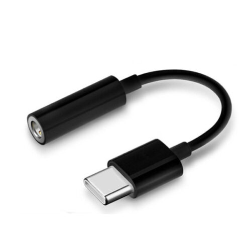 ADAPTER HF USB TYP-C NA JACK 3,5 ADAPTER SŁUCHAWEK TYP C PRZEJŚCIÓWKA CZARNY NEW CHIP (S24) DIGITAL AUDIO 5904238703502