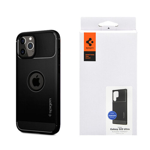 SPIGEN RUGGED ARMOR IPHONE 13 MATTE BLACK ETUI POKROWIEC BACK CASE CZARNY 8809811852165