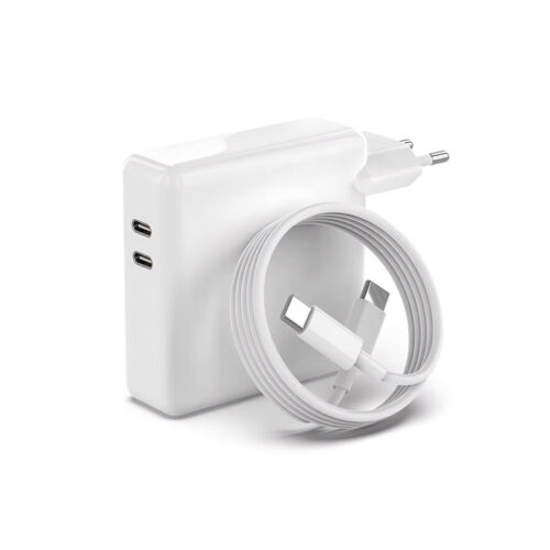 ECONOMY ŁADOWARKA SIECIOWA TYP-C 35W BIAŁA  2xTYP-C PD + KABEL USB TYP-C - TYP-C
