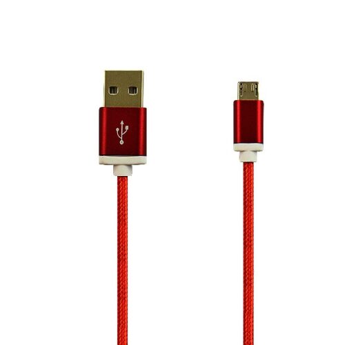 ECONOMY KABEL USB MICRO NYLON CZERWONY 1,5m RED 5902012962077