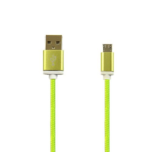 ECONOMY KABEL USB MICRO NYLON ZIELONY 1,5m 2A 5902012962060