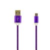 ECONOMY KABEL USB MICRO NYLON FIOLETOWY 1,5m PURPLE 5902012962060