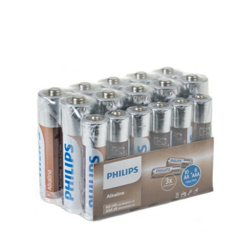 BATERIA ALKALICZNA PHILIPS 10xAA 6XAAA ZESTAW 16SZT  Phil-LR036A16F/10 4895229103955