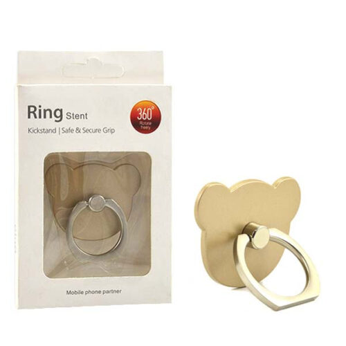 UCHWYT TELEFONU STOJAK MIŚ ZŁOTY UNIWERSALNY VEGA NA RĘKĘ RING HOLDER 5902012966044
