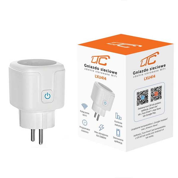 INTELIGENTNE GNIAZDKO WIFI TUYA LTC LXU414 5902270784572
