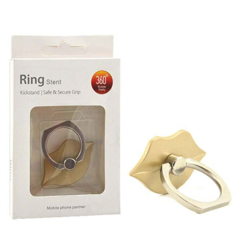 UCHWYT TELEFONU STOJAK USTA ZŁOTY UNIWERSALNY VEGA NA RĘKĘ  RING HOLDER 5902012966037
