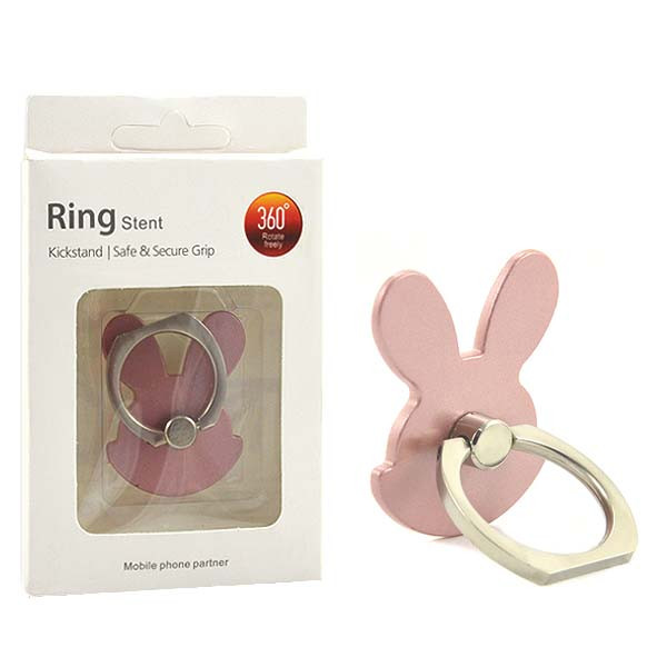 UCHWYT TELEFONU STOJAK ZAJĄC RÓŻOWY UNIWERSALNY VEGA NA RĘKĘ RING HOLDER 5902012966013